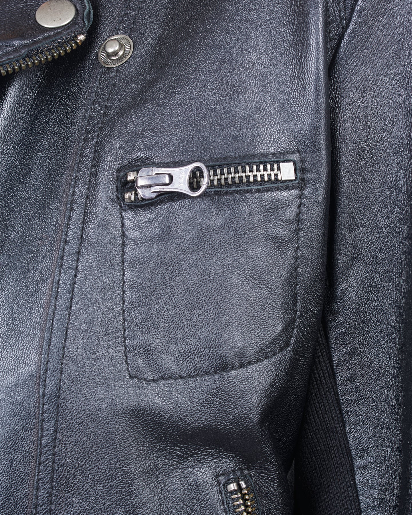 Piper Burnished Leather Jacket Black