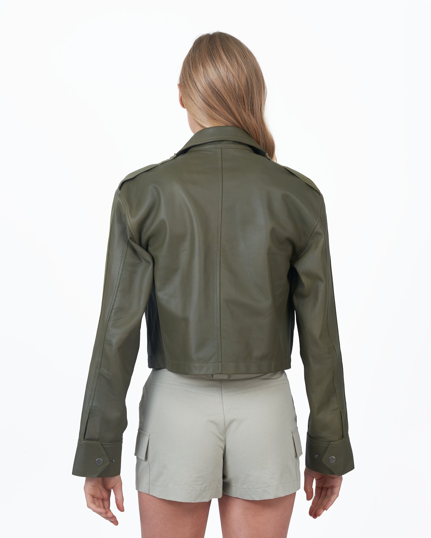 JKT Christina Matte Leather Jacket Jalapeno