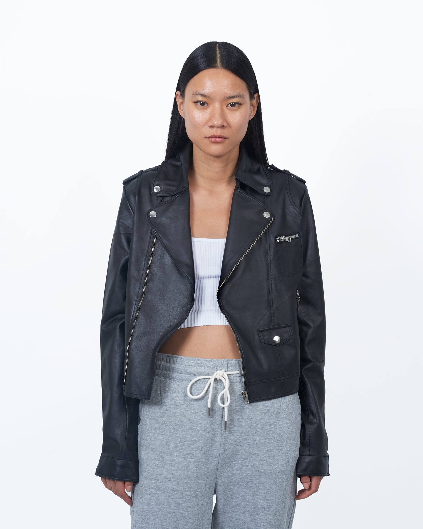 JKT Tyler Burnished Leather Jacket Black