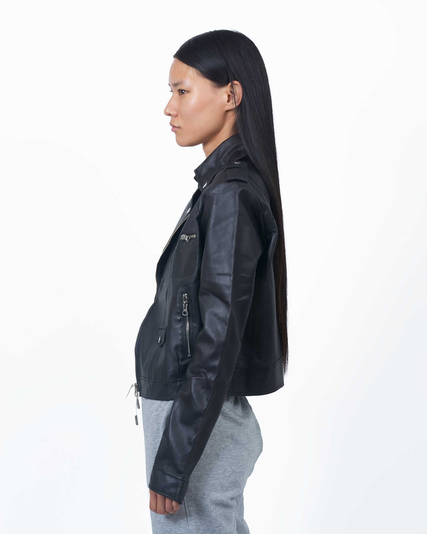 JKT Tyler Burnished Leather Jacket Black