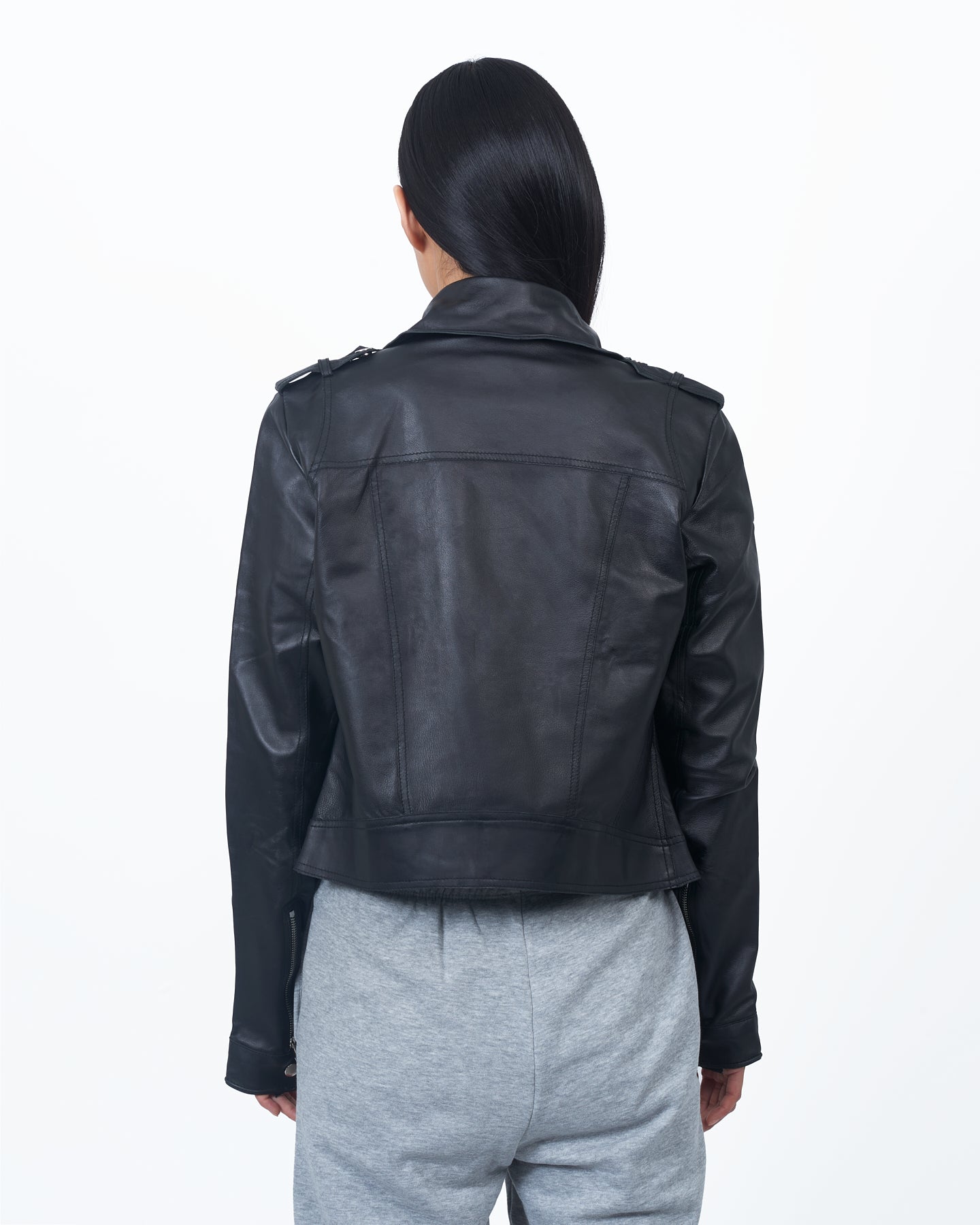 JKT Tyler Burnished Leather Jacket Black