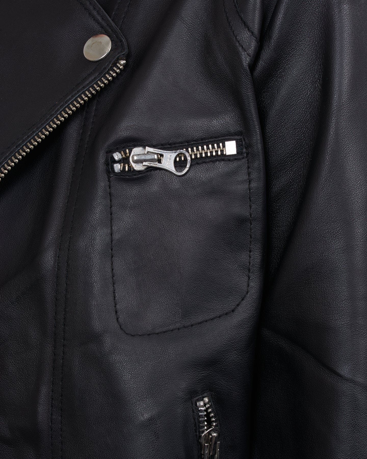 Tyler Burnished Leather Jacket Black