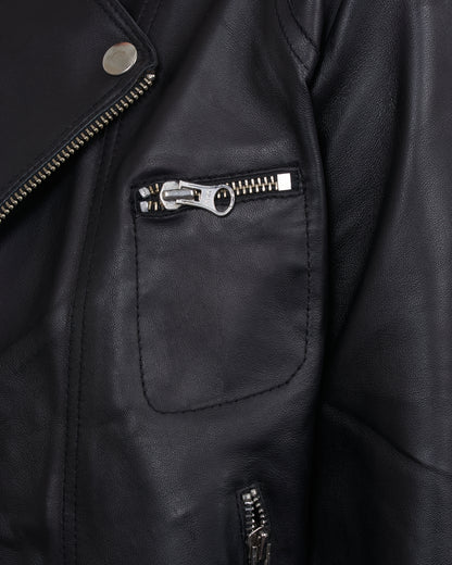 JKT Tyler Burnished Leather Jacket Black