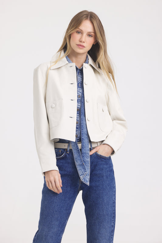 Julie Spray Dye Jacket Oatmeal