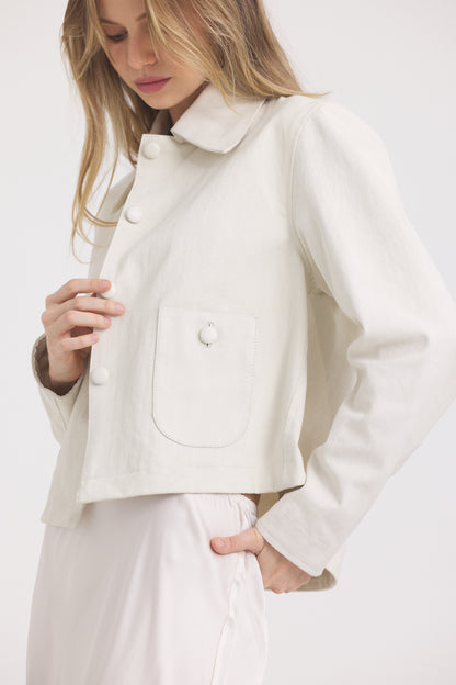Julie Spray Dye Jacket Oatmeal