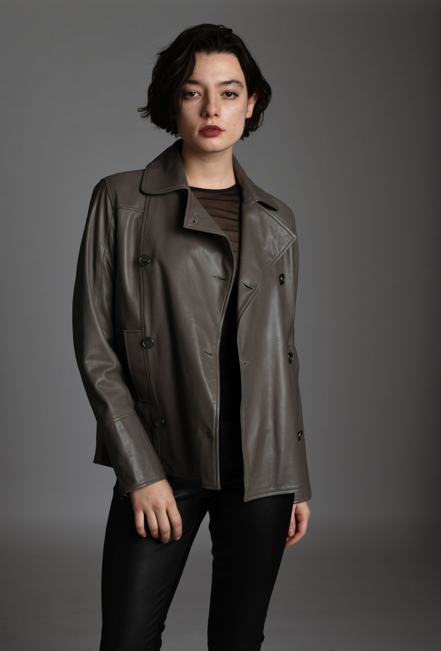 Giacca Lusso Peacoat Cement