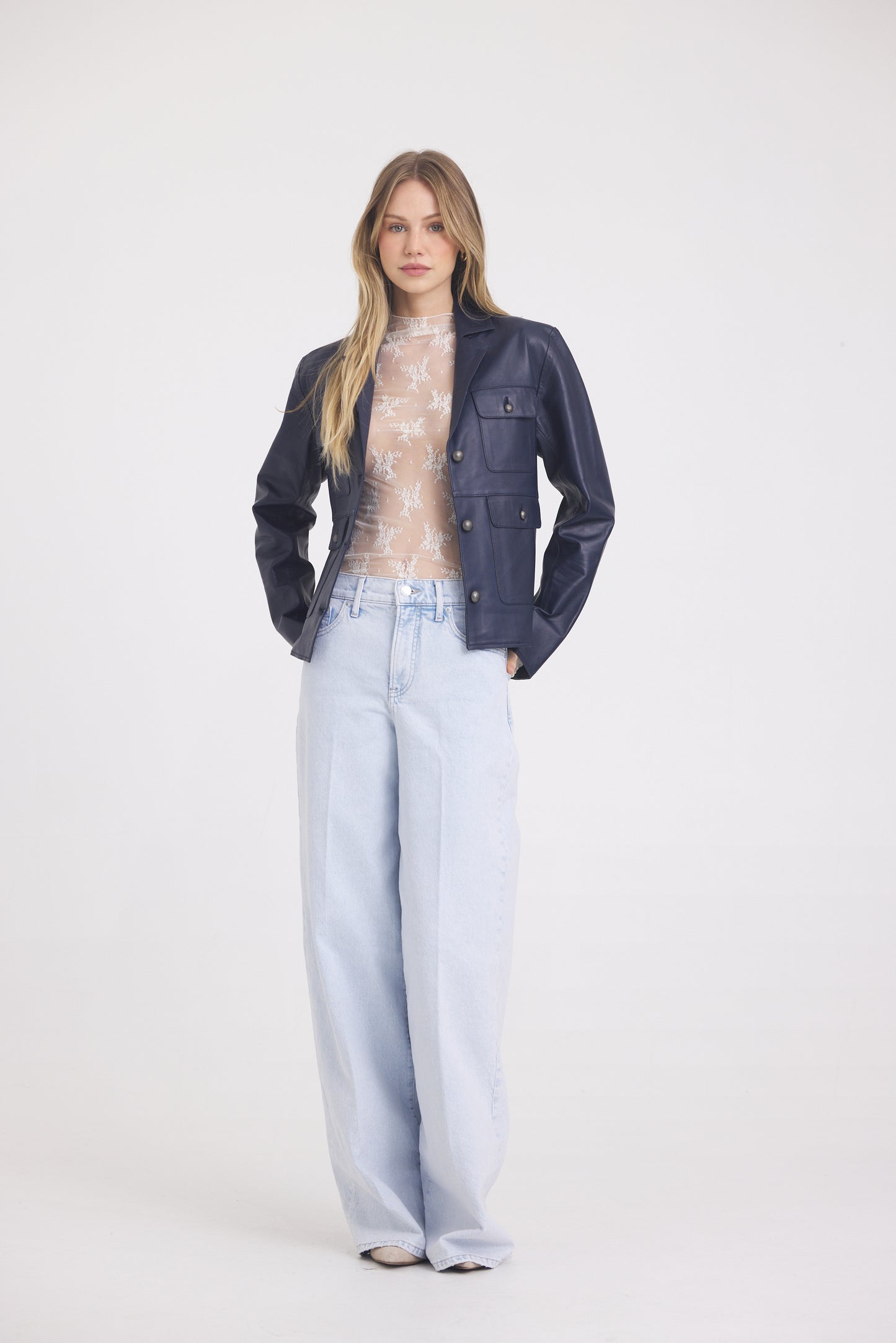 Brooke Burnished Leather Dark Indigo