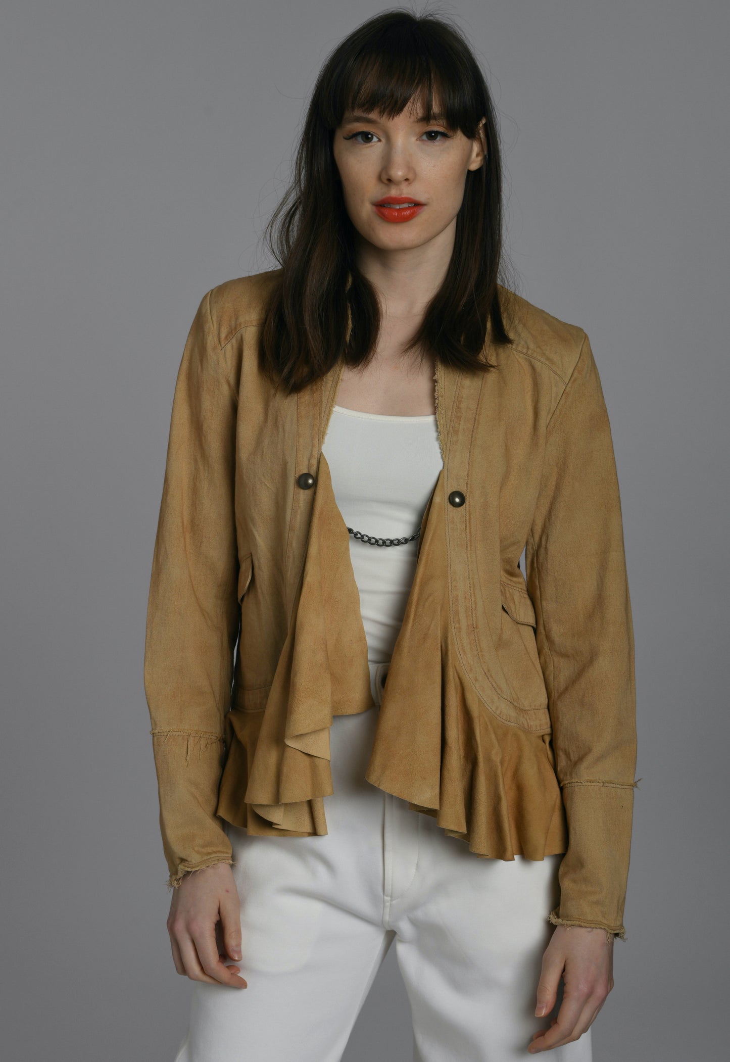 JKT Willow Twill & Waxed Suede Jacket Chamois
