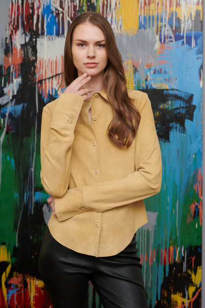 Anya Blouse Washed Suede